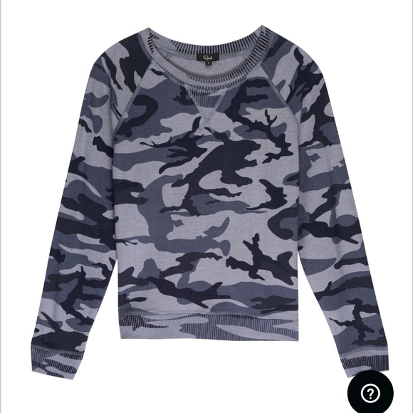 RAILS Theo Blue Indigo Camo Sweatshirt - Picture 1 of 6